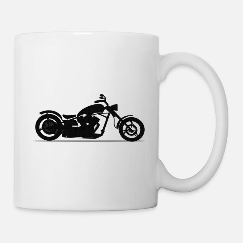 Motorrad-Chopper - Tasse - Weiß