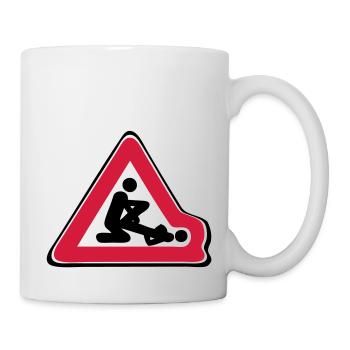 Verkehrszeichen verformt Position Liebe - Tasse - Weiß - Rechts