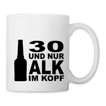 30_alk_im_kopf - Tasse - Weiß - Rechts