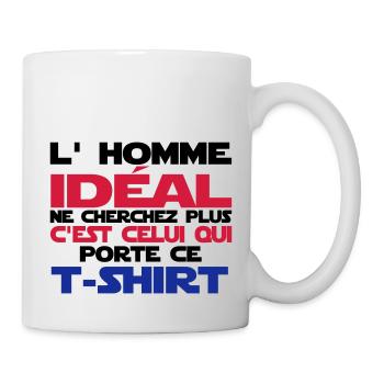 l'homme idéal - Mug blanc - blanc - Droite
