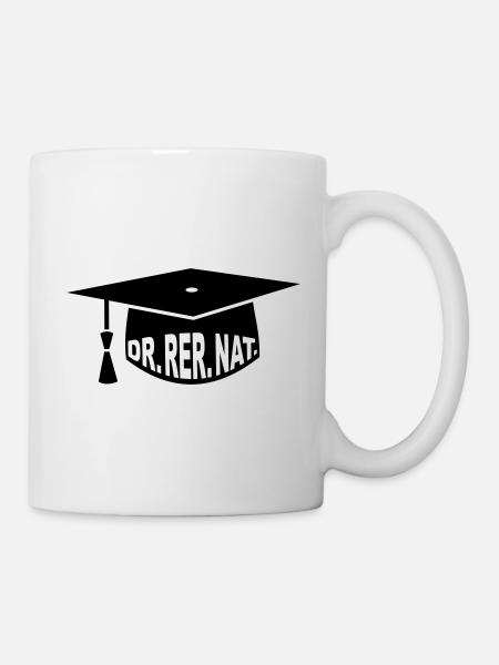 Doktor - Doktorhut - Studium - Geschenk - Dr. rer. - Tasse - Weiß