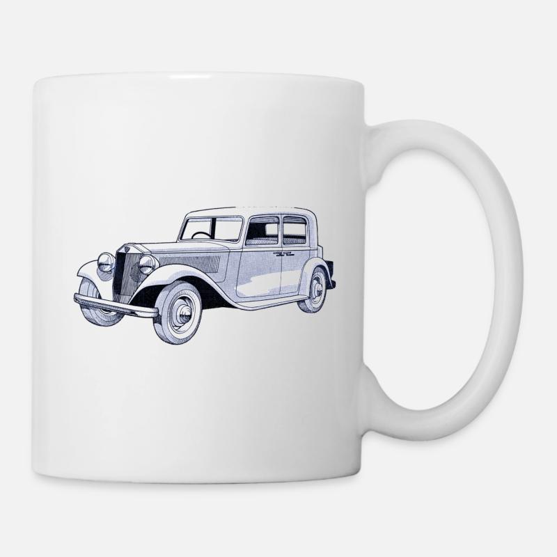 Voiture ancienne de collection - Mug blanc - blanc