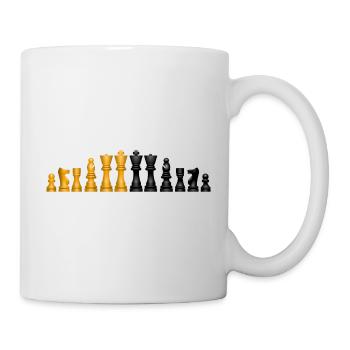 Pièces du jeu d'échecs - Mug blanc - blanc - Droite