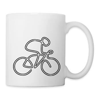 fahrrad bicycle bike driver fahrer2 - Tasse - Weiß - Rechts