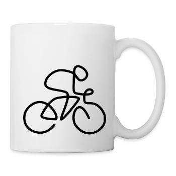 Fahrrad Rennrad - Tasse - Weiß - Rechts