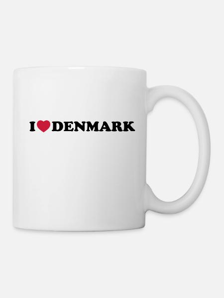 I love Denmark - Kop/krus - hvid