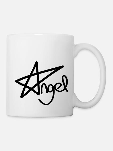 Angel pentagram - Mug - white