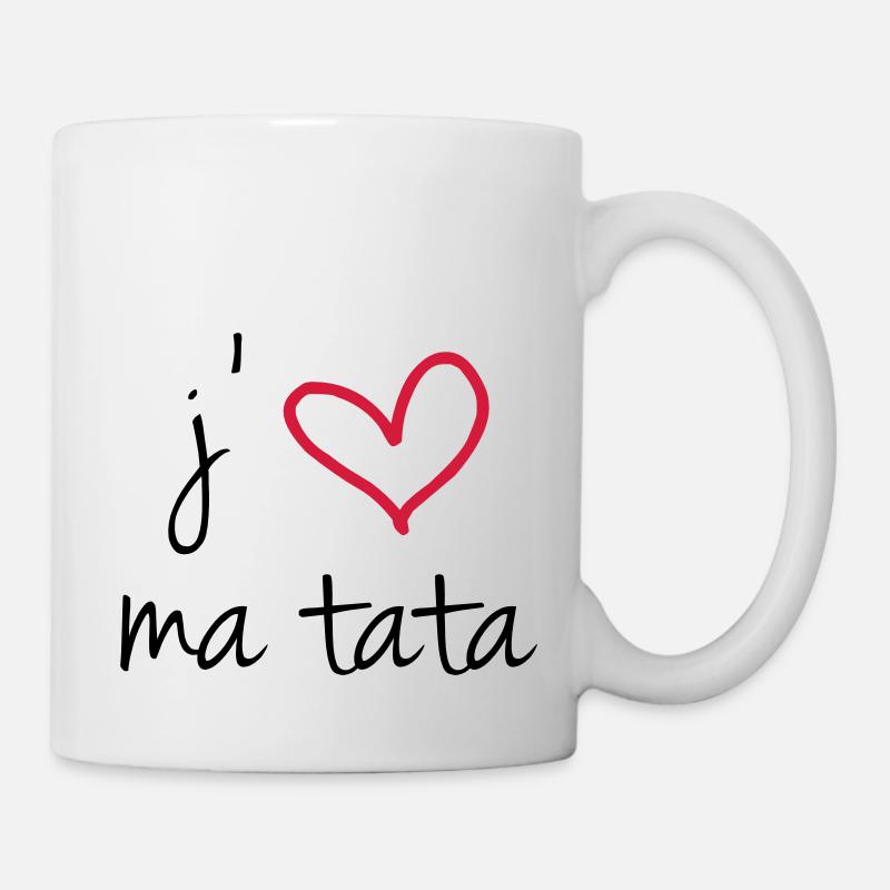 j'aime ma tata - Mug blanc - blanc