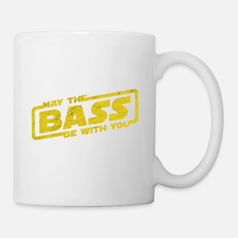 May The Bass Be With You Electro Party Techno EDM - Tasse - Weiß