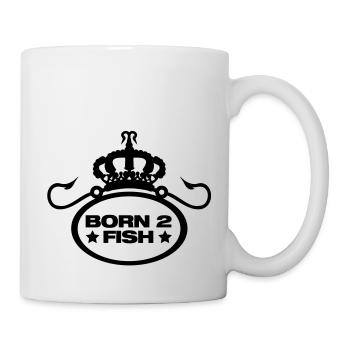 born_to_fish_design_f1 - Mug blanc - blanc - Droite