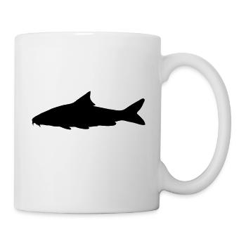 Fish silhouette barbel - Mug - white - Right