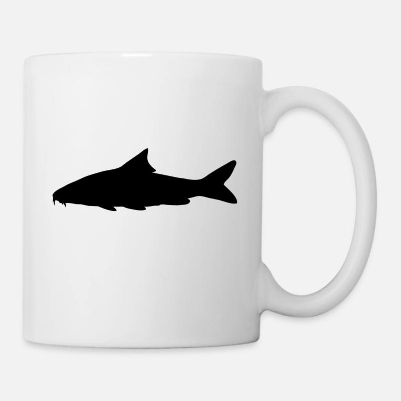 Fish silhouette barbel - Mug - white