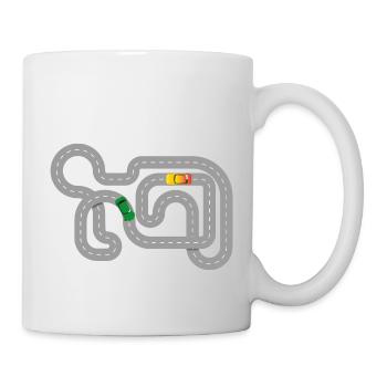 Rennautos - slotcar - Tasse - Weiß - Rechts