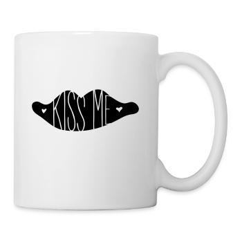 Kiss me - Tasse - Weiß - Rechts