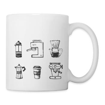 Kaffee - Tasse - Weiß - Rechts