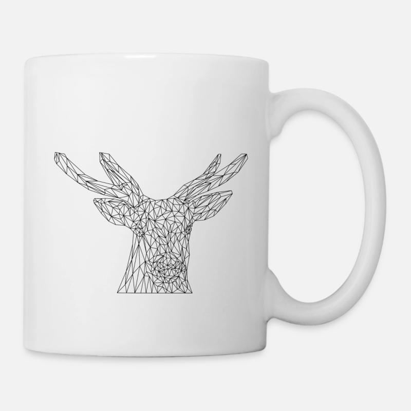Reh #LowPoly - Tasse - Weiß