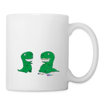 Funny Dino "Dude Did You Eat The Last Unicorn?" - Tasse - Weiß - Rechts