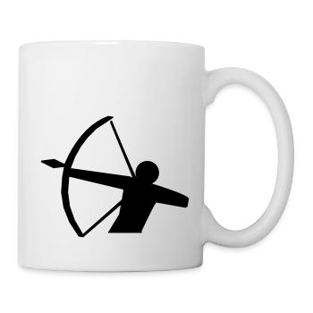 Bogenschütze Piktogramm - Tasse - Weiß - Rechts