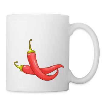 Red chilli pepper hot pepper vegetables - Mug - white - Right