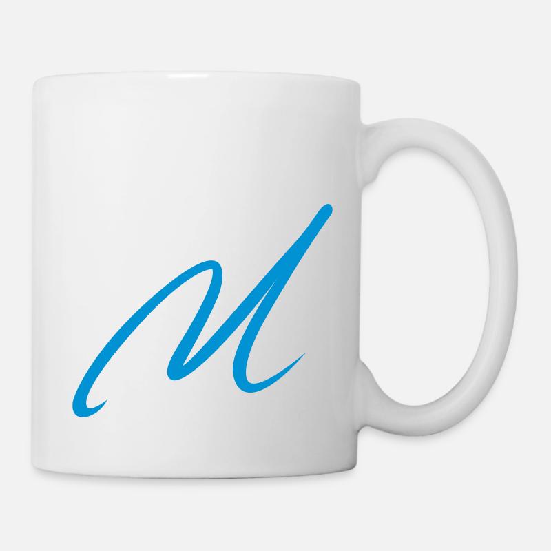 Lettre M - Mug blanc - blanc