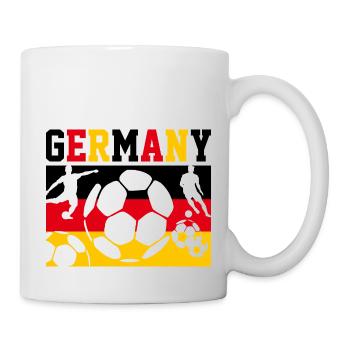 Deutschlandflagge Deutschland Fanshirt - Tasse - Weiß - Rechts