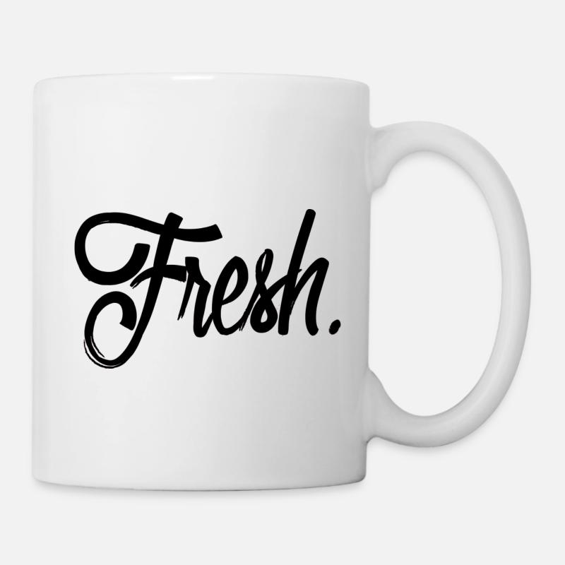 noir frais - Mug blanc - blanc