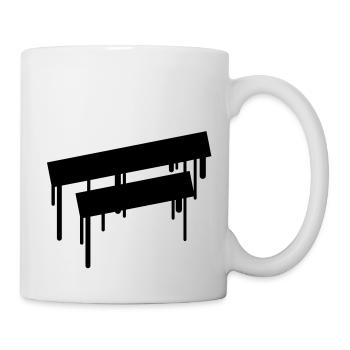 2_empty_graffiti_frames - Tasse - Weiß - Rechts