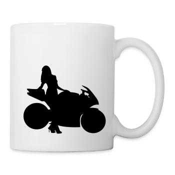 Bikergirl - Tasse - Weiß - Rechts