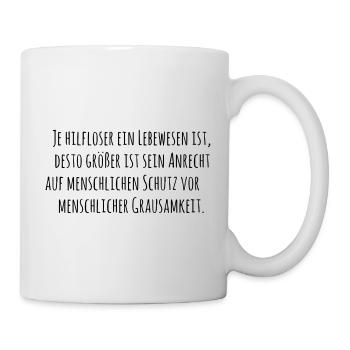 Animal welfare quote - Mug - white - Right