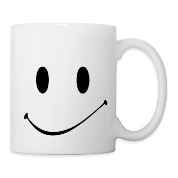 heureux smiley sourire - Mug blanc - blanc - Droite