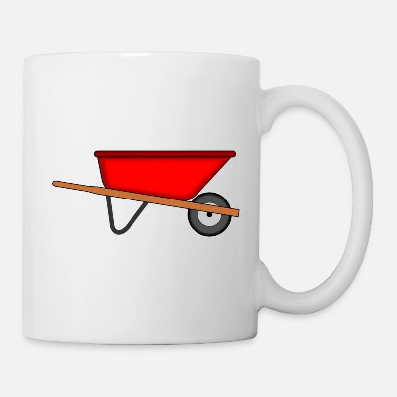 Wheelbarrow garden gardener - Mug - white