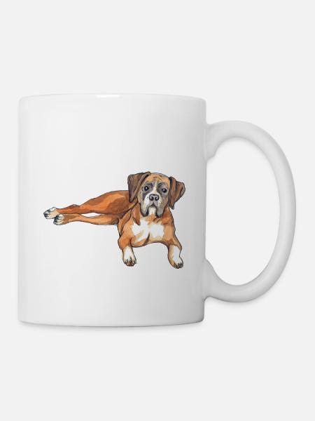 Deutscher Boxer - Tasse - Weiß