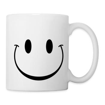 heureux smiley sourire - Mug blanc - blanc - Droite