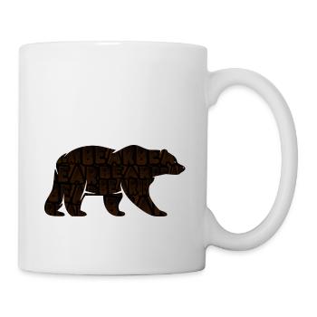 Strong brown bear - Mug - white - Right