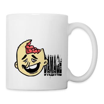 Stupid obstructs idiot - Mug - white - Right