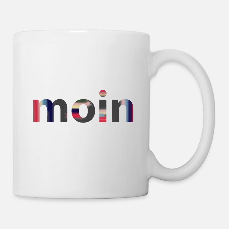 Moin Coloured Grau - Tasse - Weiß