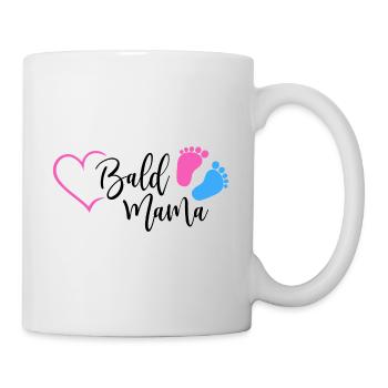 Bald Mama Baby Schwangerschaft Geburt Herz Mutter - Tasse - Weiß - Rechts