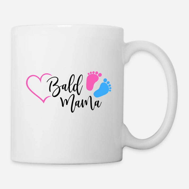 Bald Mama Baby Schwangerschaft Geburt Herz Mutter - Tasse - Weiß