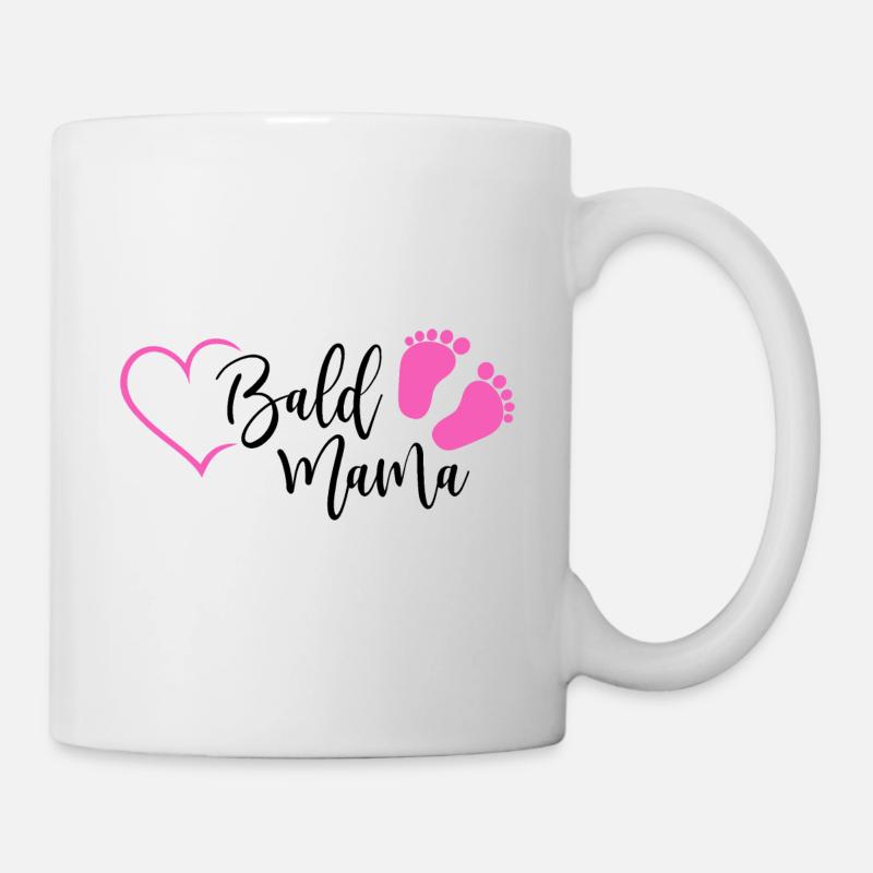 Bientôt Maman Bébé Grossesse Naissance Coeur Fille - Mug blanc - blanc
