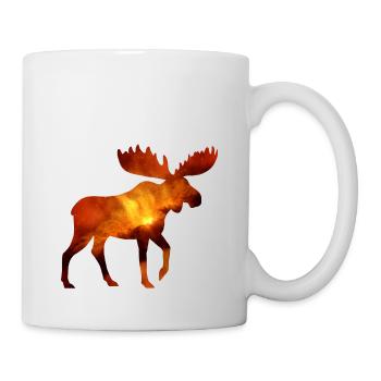 Univers animal d'orignal - Mug blanc - blanc - Droite