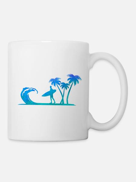 Surfer am Meer - Tasse - Weiß