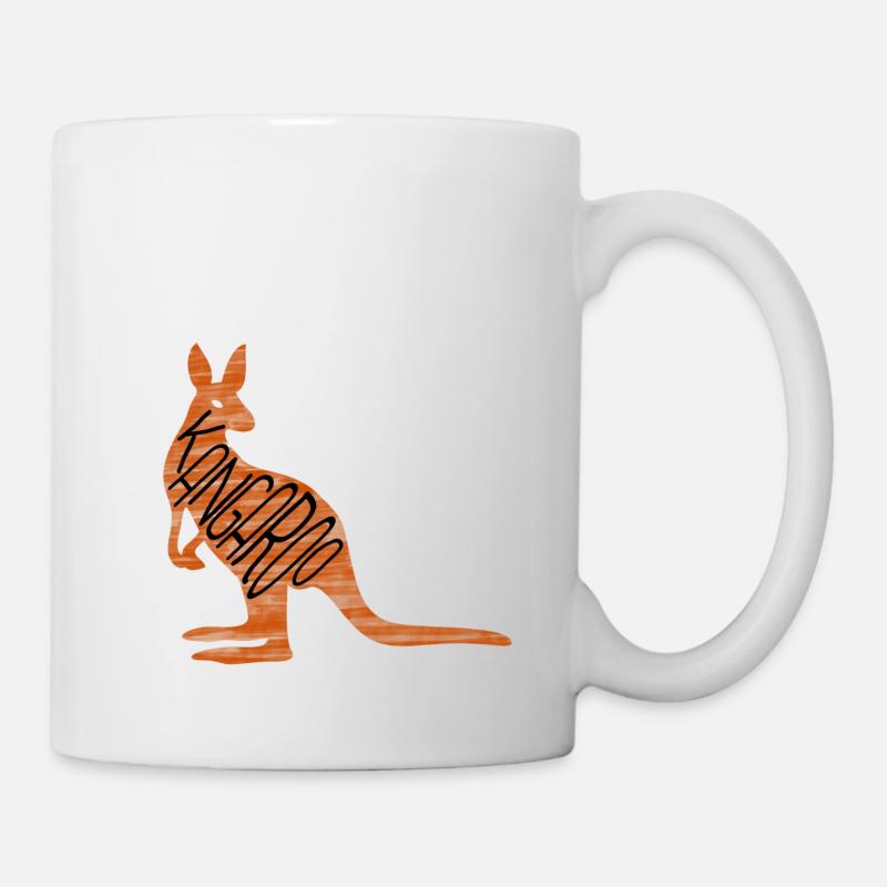 Kangaroo - Australia - Gift Idea - Tshirt - Mug - white