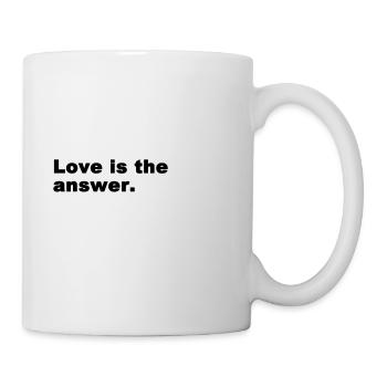l'amour est la réponse - Mug blanc - blanc - Droite