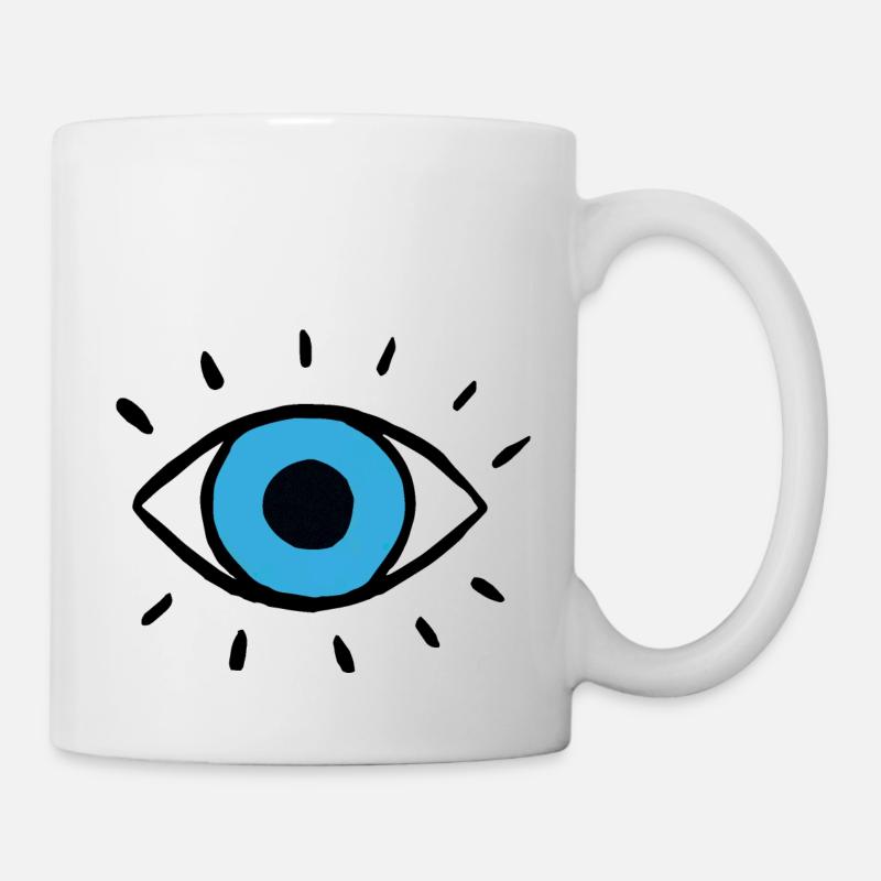 Das Auge - Illustration - Tasse - Weiß