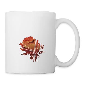 Zersplitterte Rose - Tasse - Weiß - Rechts
