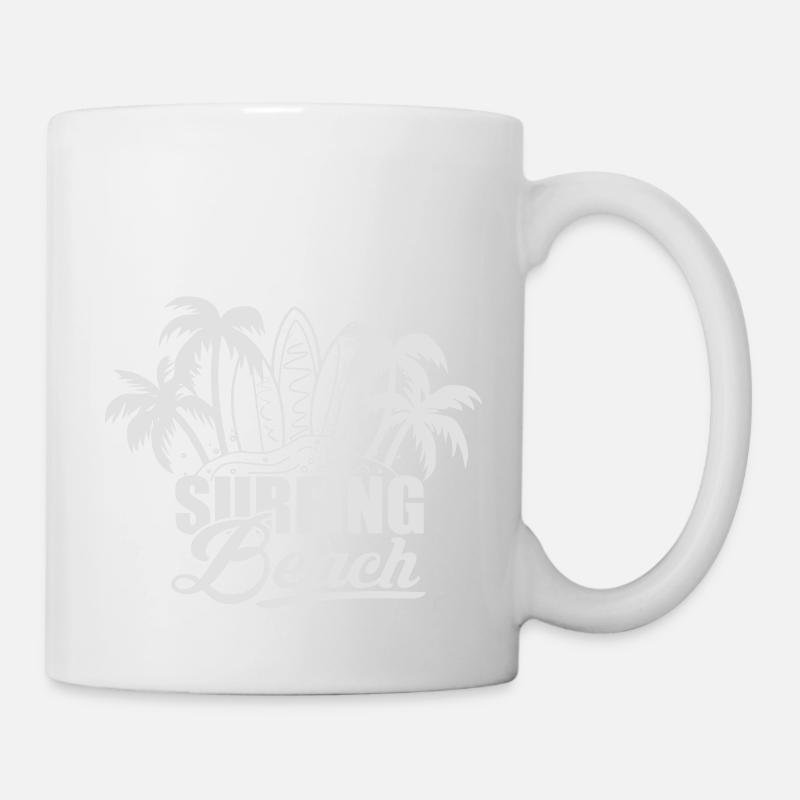 surfing beach - Mug - white