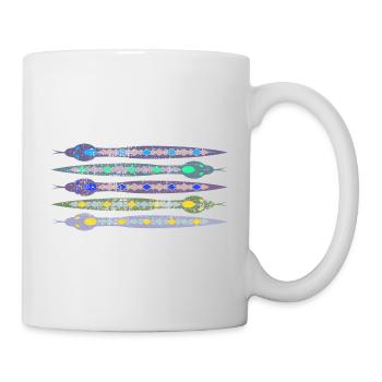 Schlangen - Tasse - Weiß - Rechts