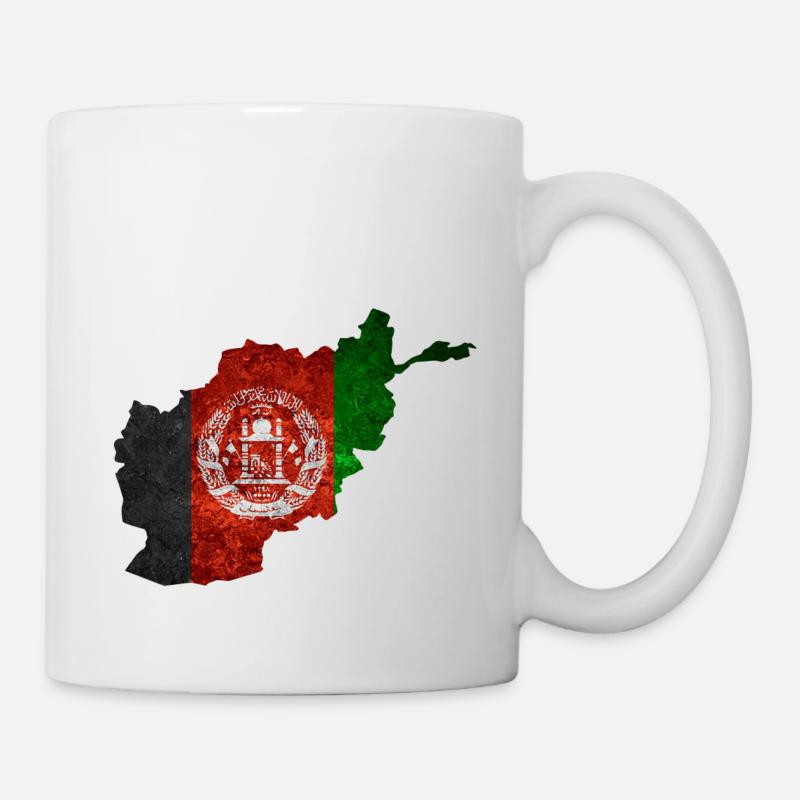Afghanistan Flagge - Tasse - Weiß