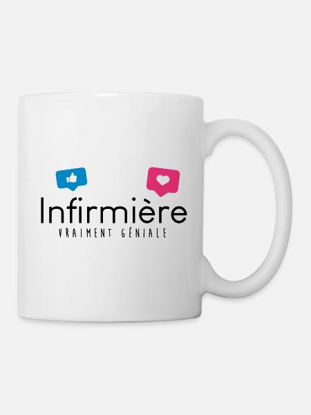 infirmière vraiment géniale - cadeau - Mug blanc - blanc