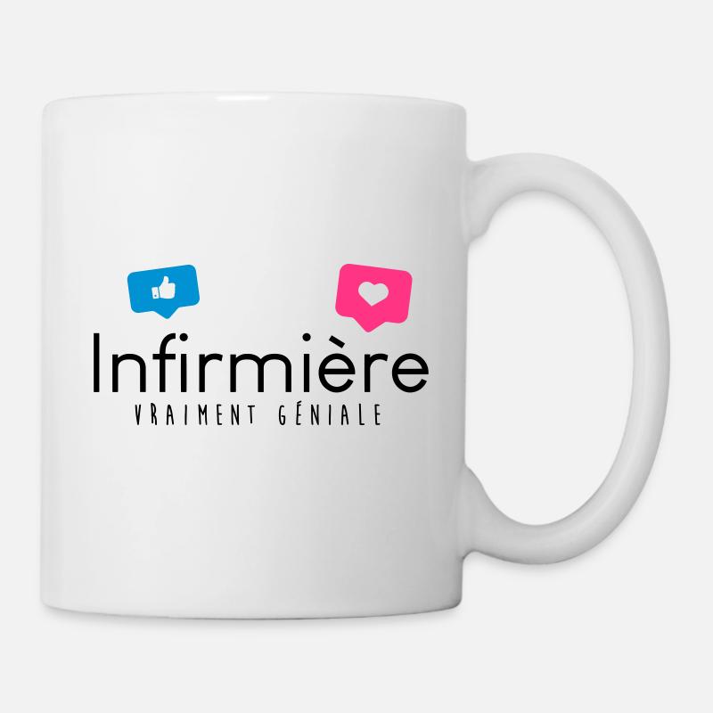 infirmière vraiment géniale - cadeau - Mug blanc - blanc